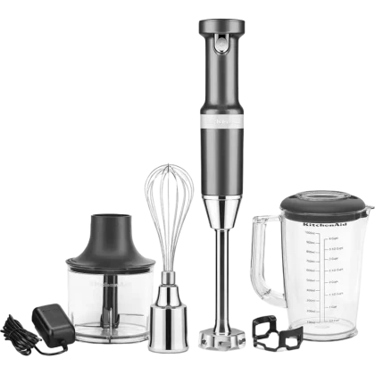 Blender de mână KitchenAid 5KHBBV83EMS, Medalion de argint