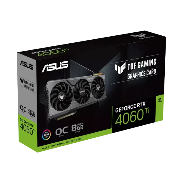 Видеокарта ASUS TUF-RTX4060TI-O8G-GAMING, 8GB GDDR6 128бит (TUF-RTX4060TI-O8G-GAMING)