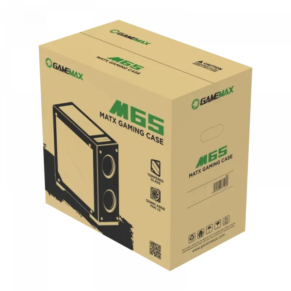 Компьютерный корпус Gamemax M65, Micro-ATX, Без блока питания, Чёрный