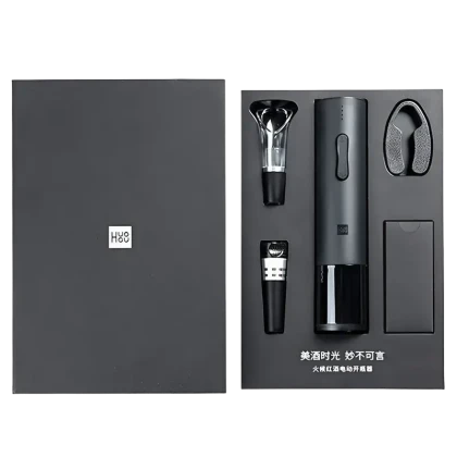 Set pentru vinuri Huohou HU0047, Negru