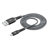 Cablu încărcare și sincronizare Cellularline Tetraforce Cable 200cm - Lightning, USB Type-A/Lightning, 2m, Negru