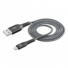 Cablu încărcare și sincronizare Cellularline Tetraforce Cable 200cm - Lightning, USB Type-A/Lightning, 2m, Negru