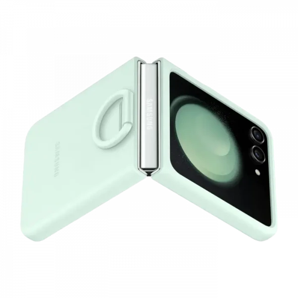 Husă Samsung Silicone Case with Ring Flip 5, Verde oceanic
