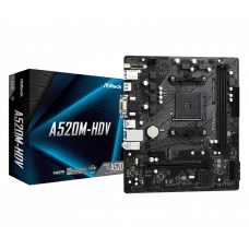 Placă de bază ASRock A520M-HDV, AM4, AMD A520, Micro-ATX
