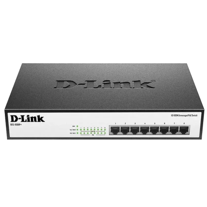 Comutator PoE D-Link DES-1008P+, 8x IEEE 802.3af/at
