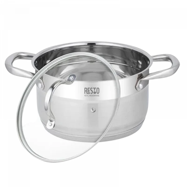 Кастрюля RESTO 92104, 3.6л, 20см, Нержавеющая сталь
