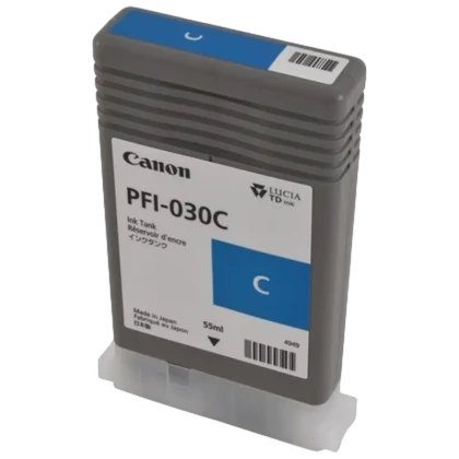 Картридж чернильный Canon PFI-030, 55мл, Голубой
