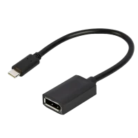 Cablu Video Cablexpert A-CM-DPF-02, USB 3.1 Type-C (M) - DisplayPort (F), 0.15 m, Negru