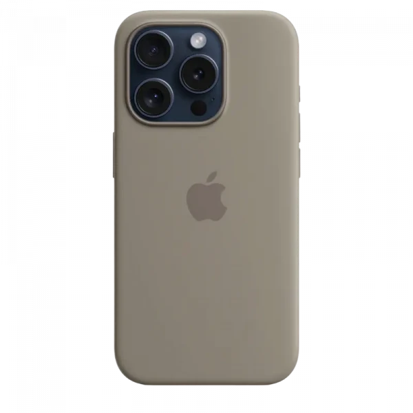 Husă Apple iPhone 15 Pro Silicone Case with MagSafe, Argilă