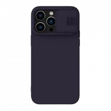 Husă Nillkin iPhone 14 Pro Max, CamShield Silky Silicone, Dark Purple