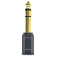 Audio Adaptor Cablexpert A-6.35M-3.5F, 6.35mm 3-pin (M) - 3.5mm 3-pin (F), Negru