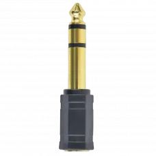 Audio Adaptor Cablexpert A-6.35M-3.5F, 6.35mm 3-pin (M) - 3.5mm 3-pin (F), Negru