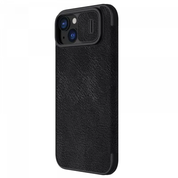 Husă tip carte Nillkin iPhone 15 Plus - Qin Pro, Negru