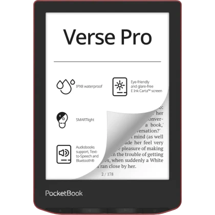 eBook Reader PocketBook Verse PRO 634, Roșu Pasiune