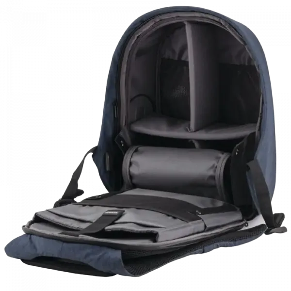 Rucsac pentru Laptop Bobby Hero Regular, 15.6, Piele artificială, Albastru închis