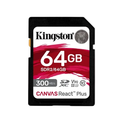 Карта памяти Kingston Canvas React Plus, 64Гб (SDR2/64GB)