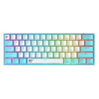 Клавиатура Havit KB877L, Проводное / беспроводное, Синий/Белый