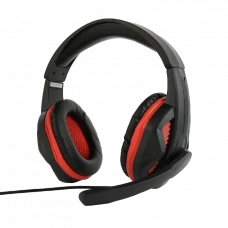 Căști gaming Gembird GHS-03, Cu fir, Negru/Roșu