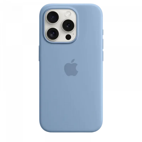 Чехол Apple iPhone 15 Pro Silicone Case with MagSafe, Зимний голубой