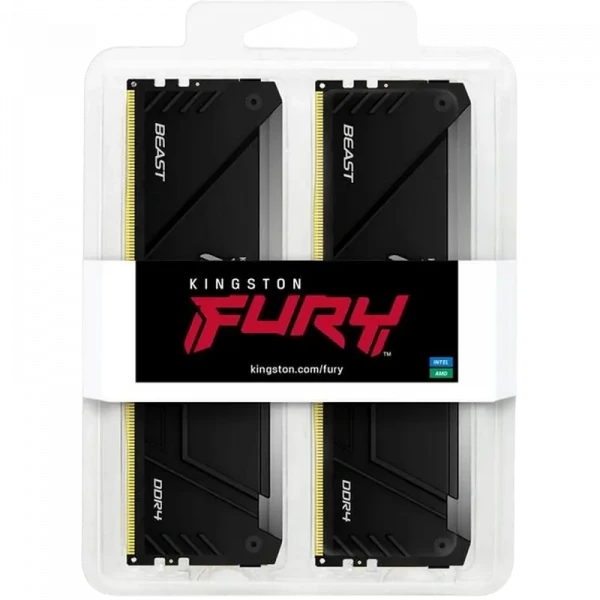 Memorie RAM Kingston FURY Beast RGB, DDR4 SDRAM, 3200 MHz, 64GB, KF432C16BB2AK2/64