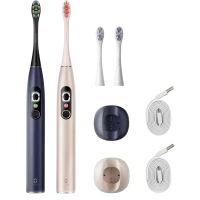 Periuța de dinți electrică sonică Oclean X pro Digital Duo Set, Albastru | Auriu