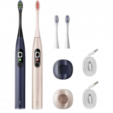 Periuța de dinți electrică sonică Oclean X pro Digital Duo Set, Albastru | Auriu