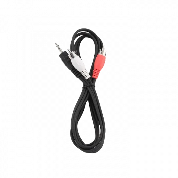 Аудиокабель Cablexpert CCAB-458, 3.5mm 3-pin (M) - 2x RCA (M), 1,5м, Чёрный