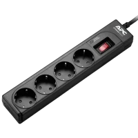 Prelungitor electric APC Essential SurgeArrest P43B-RS, 4 Prize, 1m, Negru