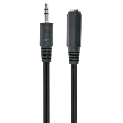Аудиокабель Cablexpert CCA-423-3M, 3.5mm 3-pin (F) - 3.5mm 3-pin (M), 3м, Чёрный