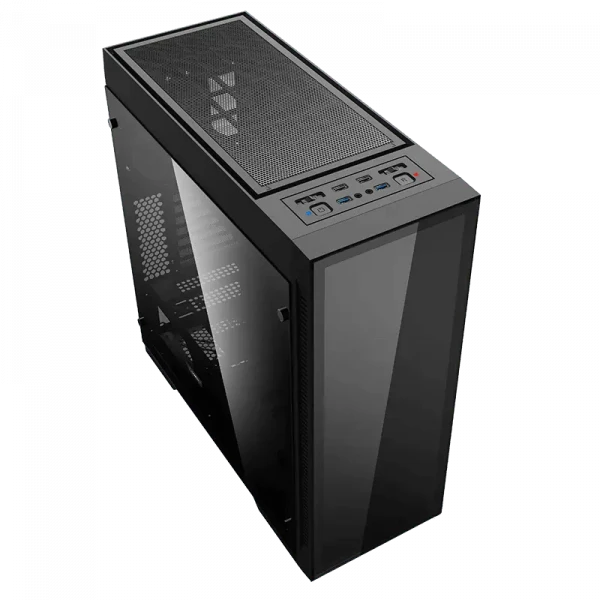 Компьютерный корпус Gamemax Abyss TR, Midi-Tower, Без блока питания, Чёрный