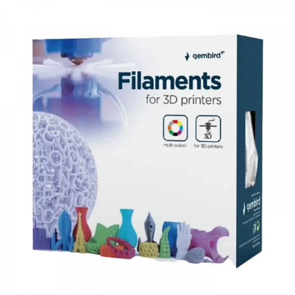Filament pentru imprimantă 3D Gembird 3DP-ABS1.75-01-LB, ABS, Albastru deschis , 1.75 mm, 1kg