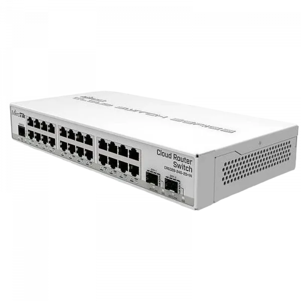 Comutator Router MikroTik CRS326-24G-2S+IN, Alb