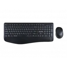 Set Tastatură + Mouse QUMO Space, Fără fir, Negru