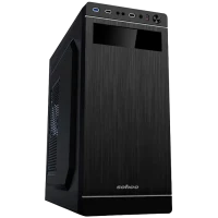 Компьютерный корпус Sohoo 5907BS, Midi-Tower, Встроенный БП, Черный/Серебристый
