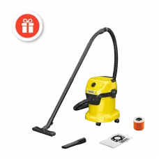Aspirator Karcher 1.628-122.01 WD 3 V-15/6/20 + Filtre-saci KFI 357, Galben