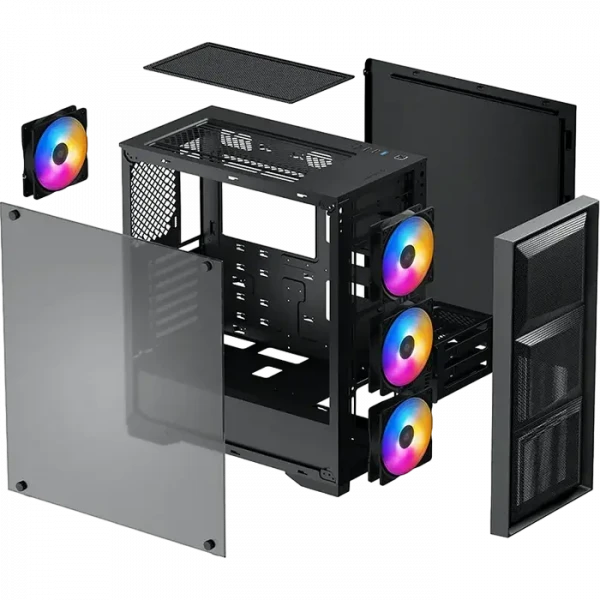 Компьютерный корпус Deepcool MATREXX 50 MESH 4FS, Midi-Tower, ATX PS2 , Чёрный