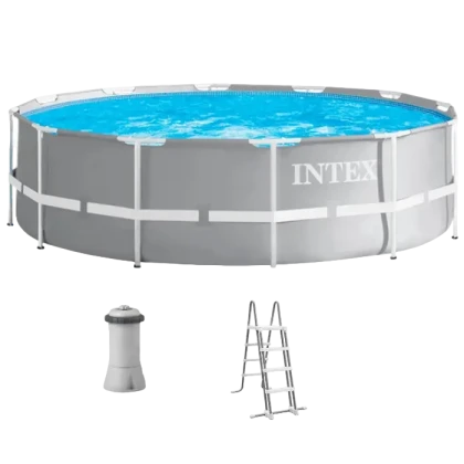 Piscină cu cadru metalic Intex Prism Frame, 8592L, Gri, 26716