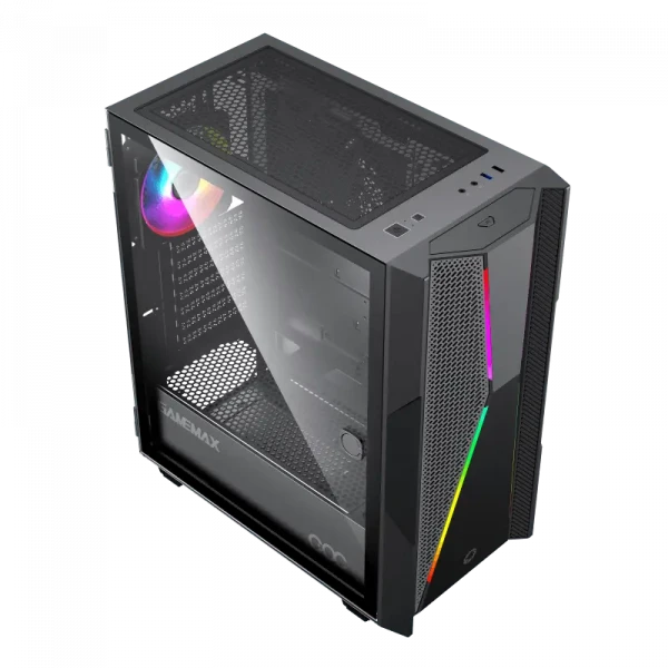 Компьютерный корпус Gamemax Typhoon COC, Midi-Tower, Без блока питания, Чёрный