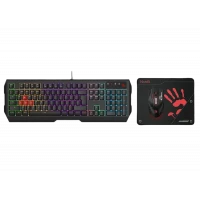 Set Tastatură + Mouse + Mouse Pad Bloody B1700 , Cu fir, Negru