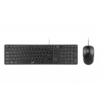 Set Tastatură + Mouse Genius SlimStar C126, Cu fir, Negru