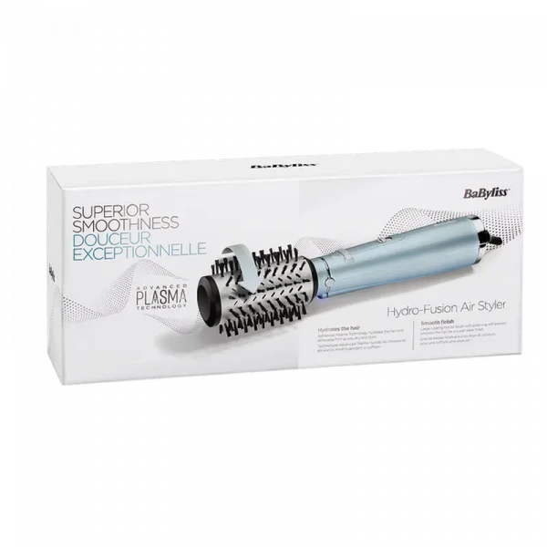 Uscător de păr-perie BaByliss Hydro Fusion AS773E, 700 W, Albastru deschis