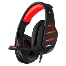 Căști gaming SVEN AP-U997MV, Cu fir, Negru/Roșu