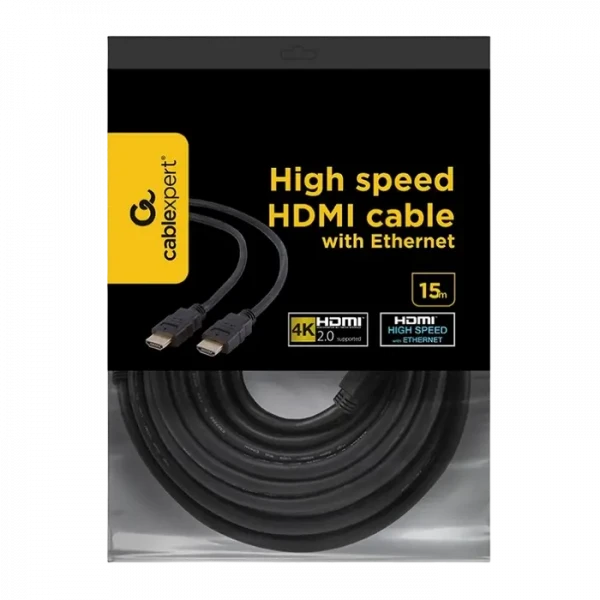 Cablu Video Cablexpert CC-HDMI4-15M, HDMI (M) - HDMI (M), 15m, Negru