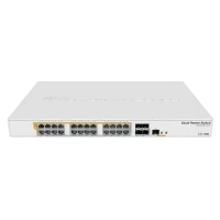 Comutator MikroTik PoE CRS328-24P-4S+RM, Alb
