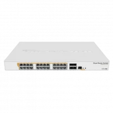 Comutator MikroTik PoE CRS328-24P-4S+RM, Alb