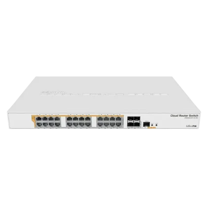 Comutator MikroTik PoE CRS328-24P-4S+RM, Alb