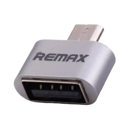 Адаптер USB Remax RA-OTG, Micro-USB/USB Type-A (F), Серебристый