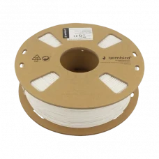 Filament pentru imprimantă 3D Gembird 3DP-PLA-01-MTW, PLA, Alb Mată, 1.75 mm, 1kg
