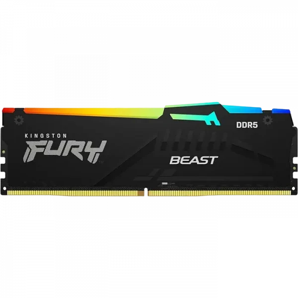 Memorie RAM Kingston FURY Beast RGB, DDR5 SDRAM, 5200 MHz, 16GB, KF552C40BBAK2-16