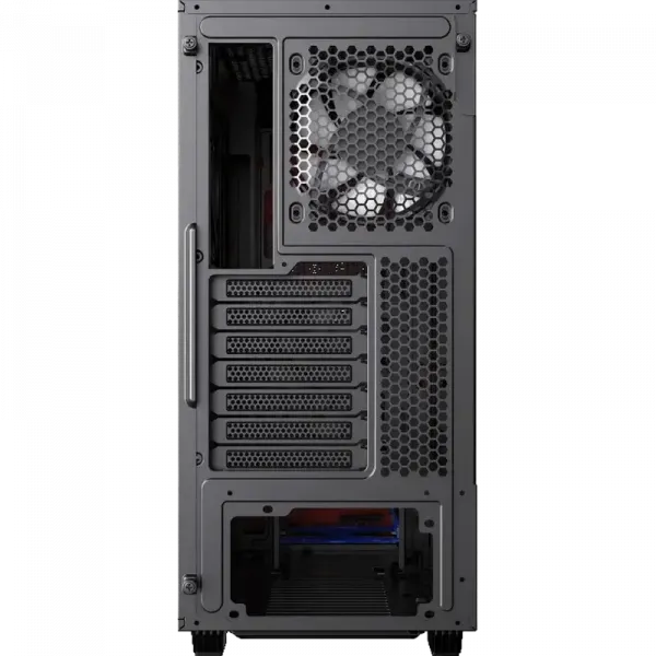 Компьютерный корпус Gamemax Contac COC, Midi-Tower, Без блока питания, Черный | Красный